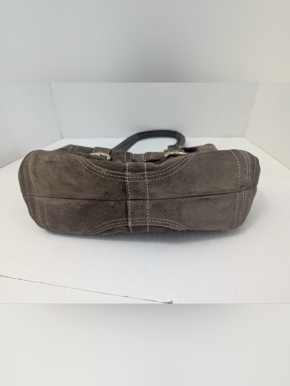 Vintage COACH Soho Women's Brown Suede Buckle Flap Satchel Bag E05S-8A22 - Picture 14 of 14
